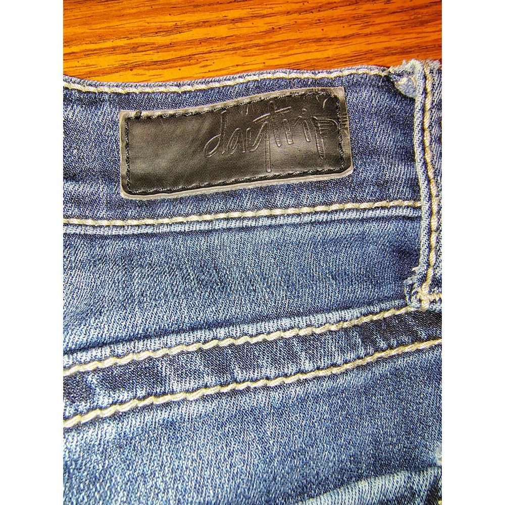 Daytrip Virgo Bootcut Jeans Womens 26R Medium Wash Rhinestone DBK3707 Blue - Picture 9 of 12